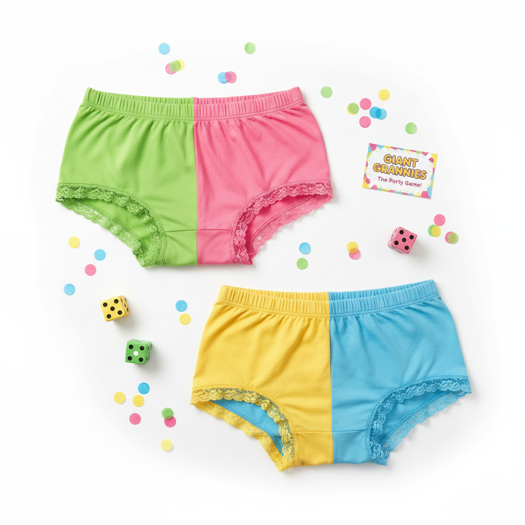 2 Pack Granny Pants Yard Game in Green Pink and Yellow Blue