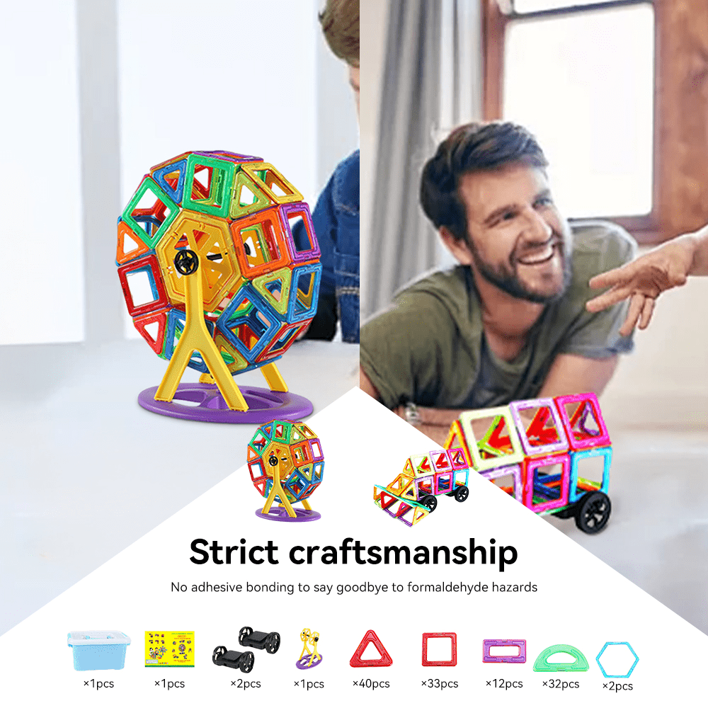 118Pcs Magnetic Building Blocks Set
