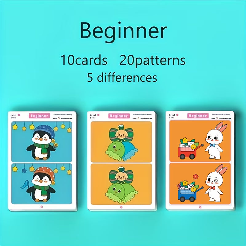 🧠 Focus Training Puzzle Cards Erasable & Reusable  Brain Development Toy