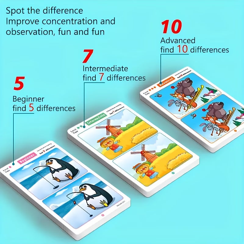 🧠 Focus Training Puzzle Cards Erasable & Reusable  Brain Development Toy