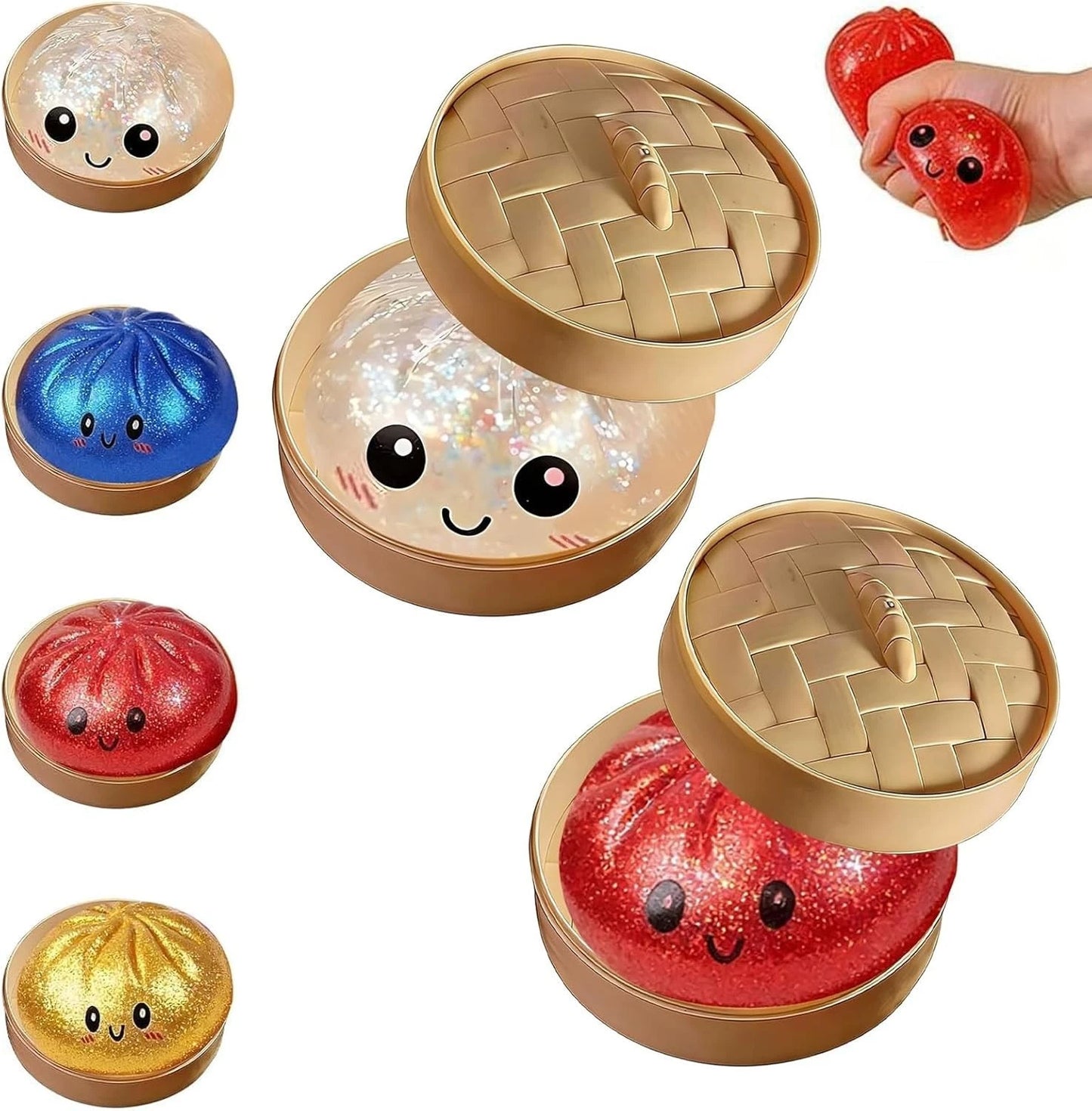 ✨ Glitter Dumpling Squishy Stress & Anxiety Relief Toy
