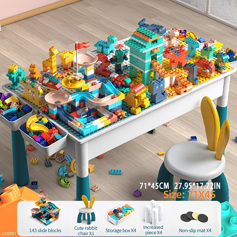 Kids Building Block Activity Table & Chair Set