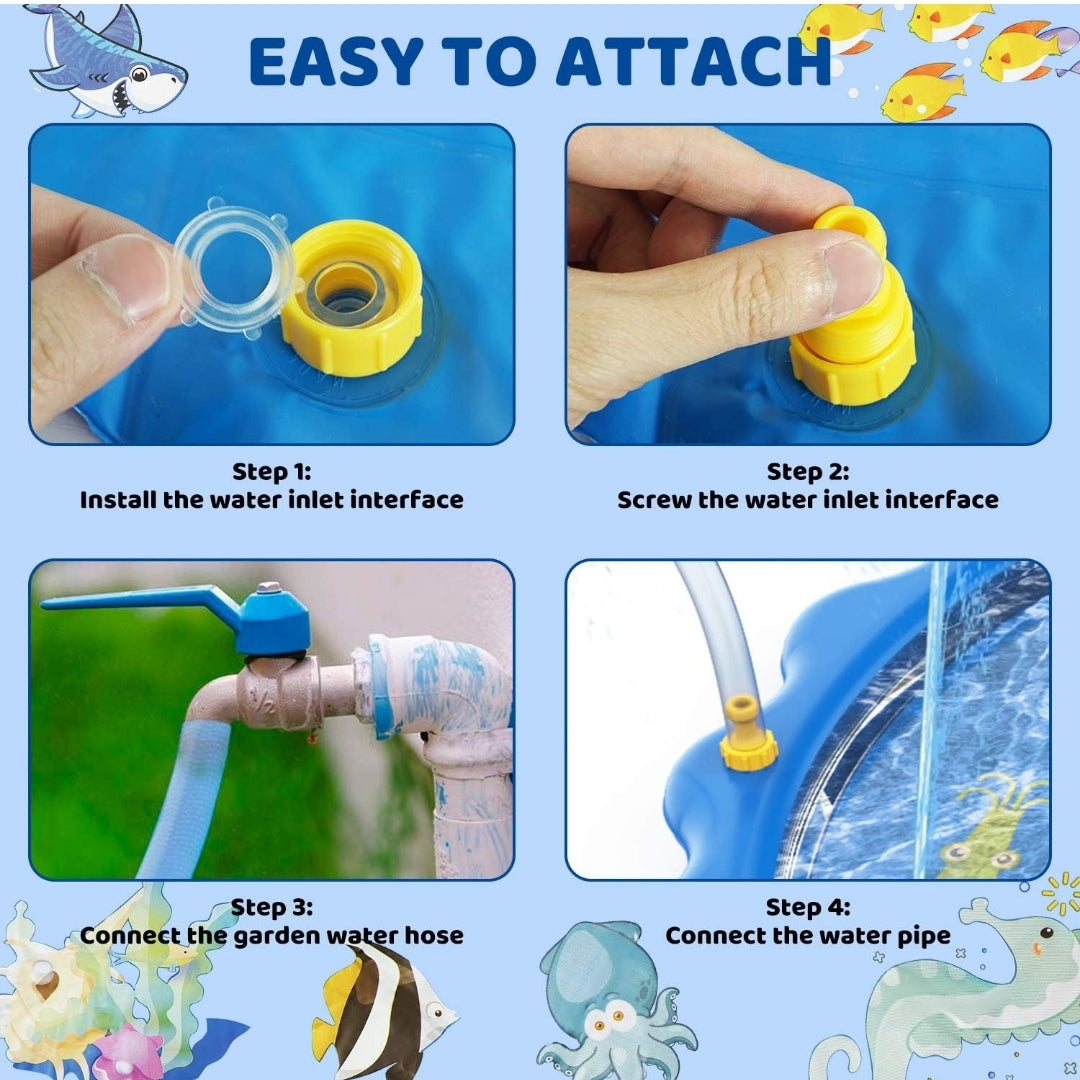 🌊 Extra Large Inflatable Sprinkler Pad for Children and Family